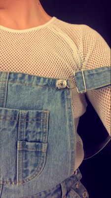 Me in one of today’s new outfits!  Love my new overalls! 💖