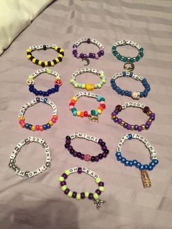 All the kandi I&rsquo;ve made for voodoo fest!! I love making these knowing I can bring someone happiness through them
