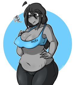 queenchikkbug:  WiiFit Kimmi thinks her top is too small &gt;:’o