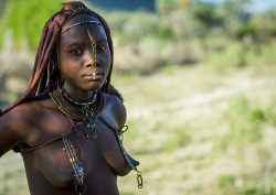   Himba Woman Hairstyle, Epupa, Namibia, by Eric Lafforgue.
