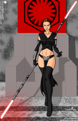 stardragonuncensored:  StickyMon - Sith Mistress ReyThis idea came about from my discussions with my friends @sniperplushiecosplay and @galahadtoloveeggsy.  We discussed various ideas of what Rey would look like if she were to become a Sith Mistress. 