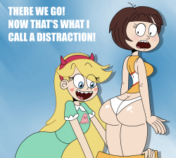 grimphantom:sb99stuff:Star Butterfly pulling down Chantelle’s skirt down to prove a point! XDI’m going to leave this on Tumblr only just in case. Enjoy the booty! ;)Still needs more, take of her panties! XD  yummy yummy~ &lt; |D’‘‘‘‘‘