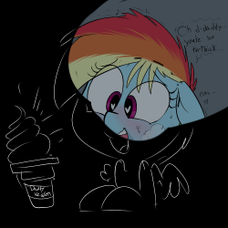 Request from the streamRainbow Dash having fun with her dad while he sleeps.All characters are of legal age.I’ve also been told to begin linking offsite to things by some friends. SoIf you wanna see the totes lewd pic, here ya go!https://derpibooru.org/95