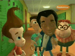 drunk-shadow:  spacetwinks:  radiant-array:  bryko:  watch his hair blatantly intersect with the lockers  my college animation professor worked on jimmy neutron and he was just like “listen yeah we knew and we just didn’t have the time or money to