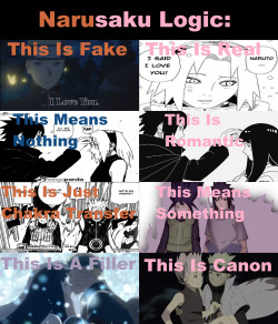 naruhinaluvrx:  This is pretty self explanatory For Narusaku fans,everything in canon is wrong until they change canon and canon facts to their liking,especially since Naruto ended and The Last and the Gaiden came out