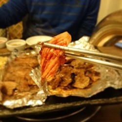 Grilled #Kimchi&Amp;Hellip; And I Am Liking It!!! #Korea #Barbeque #Spicy  (At 명동