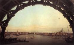 artmastered:  London scenes by Canaletto, mid-18th century Venetian artist Canaletto first travelled to England in 1746 after the number of Englishmen on the Grand Tour dropped significantly during the War of Austrian Succession. He painted many major