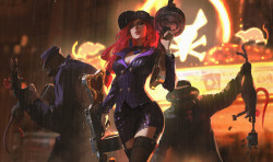 snatti:   I had the chance to work on updating the old Miss Fortune Splash art, a big thanks to my amazing co-workers and especially the champ up team who helped me a long the way with some great feedback! I had so much fun on this image and i felt like