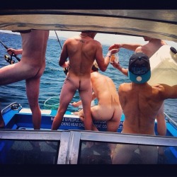 guysfromthegram:  Naked fishing with your bros, what could be better? 