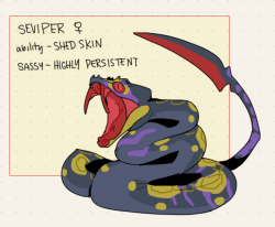 corycatte:  snake-ish pokemon i all drew yesterday ahah Shylock loves his snakes and reptiles haha 