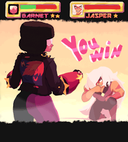 pengooowin:Twitter-PixivAlternate universe Steven Universe? The jailbreak episode fight scene between garnet and jasper reminded me of a oldschool snes fighting game~ Also I’m going to start using my twitter for doodles and wips I don’t feel necessary