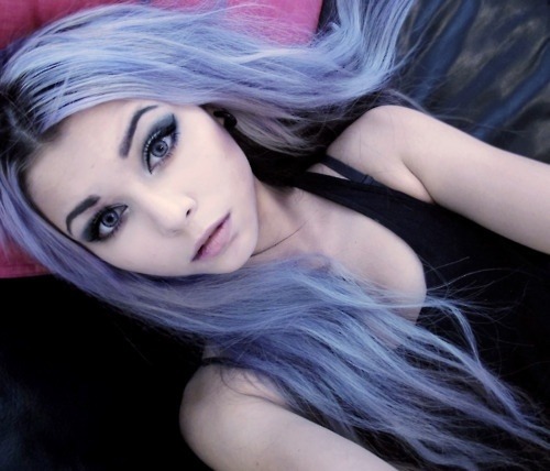 Amazing picture she has got very beautiful eyes and I’m loving her purple hair :)