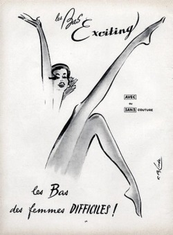 Hoodoothatvoodoo:  Exciting Stockings, 1958 Illustration By Roger Blonde 