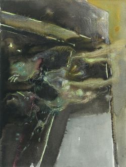 thunderstruck9:  Michael Kvium (Danish, b. 1955), Amorphous composition, 1989. Watercolour and pastel on paper, 33 x 25 cm. 