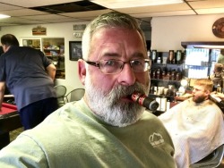 daddyandcubby2:  Daddy and Cubby - Haircuts and beard trims at a Cigar store/barber shop in Aurora, CO, 10-2017