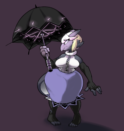 mangneto:  some dragon lady with a high class weapon cleverly designed as an umbrella which she more than likely stole  