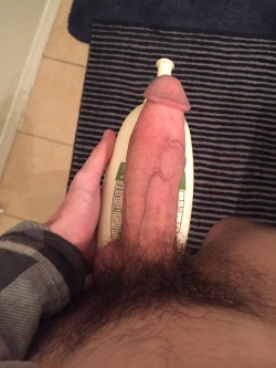 baredbellend:  american guy with a big tight cut cock. wants something to compare the size to. of course he picks a big bottle of ‘lotion’, the association is so deep.  Fitting