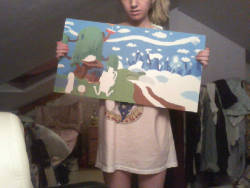 idk why i&rsquo;m painting adventure time but who doesn&rsquo;t like adventure time and it&rsquo;s looking pretty good atm