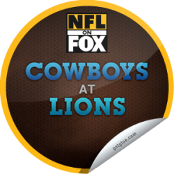      I just unlocked the NFL on Fox 2013: Dallas Cowboys @ Detroit Lions sticker on GetGlue                      1227 others have also unlocked the NFL on Fox 2013: Dallas Cowboys @ Detroit Lions sticker on GetGlue.com                  You&rsquo;re now