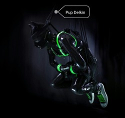 bondagetool:Pup Delkin is trying to please himself while being in rope suspension. Thanks to rope-phantasies.com