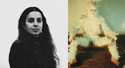 Ana Mendieta (1948-1985), Cuban American performance artist, sculptor, painter and video artist. She died at the age of 36 in New York from a fall from her 34th floor flat where she lived with her husband, minimalist sculptor Carl Andre. Just prior