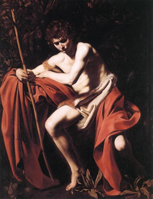 artist-caravaggio:John the Baptist, 1604, CaravaggioMedium: oil,canvashttps://www.wikiart.org/en/caravaggio/john-the-baptist-1604
