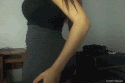 Pulling up her skirt [gif] Sexy GIFs 