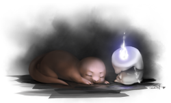 thatsplicingadventure:  ceavit:  “From the time it is born, a flame burns at the tip of its tail. Its life would end if the flame were to go out.” what if the litwick tried to revive the charmander by reigniting its tail but the charmander ended
