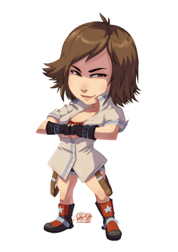 tovio-rogers:commission for @mrhalfawake of a chibi Asuka Kazama from Tekken 7