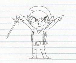 the-nerdy-reindeer:  Doodled a Toon Link~