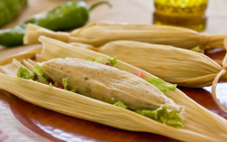 vegan-recipes-for-me:  Corn, Mushroom and Green Chile Tamales  Ingredients: Large pot of boiling water for soaking the corn husks. 2 dozen corn husks  Vegetables: 1 Tbsp. olive oil 1 small onion, diced (about 1 cup) 3 large garlic cloves, minced ¼ tsp.