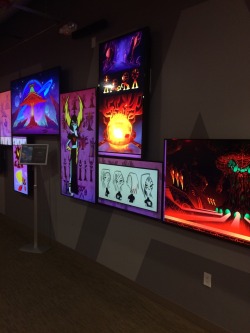 suspendersofdisbelief:  Finally caught some more of the Wander displays at TVA, highlighting design, bgs, boards, and color.   GROP what a gorgeous show.