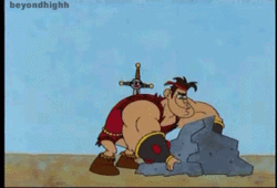 From the Dave the Barbarian intro.   Nothing says tough and manly more than wearing polkadot boxers.
