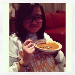 Made #soup for this sick little one @krissydeleon you so #cute! get better!!! #topfriend