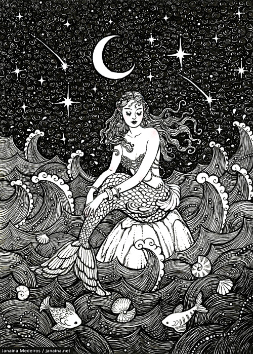 mermaidenmystic:  The Sea Wished Me Love by Brazilian artist Janaina Medeiros ~ https://www.janaina.net 