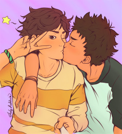 frosty-haddock:  I saw this and Iwaoi came into my mind ₍՞◌′ᵕ‵ू◌₎♡ what are backgrounds 