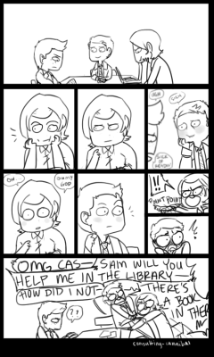 consulting-cannibal:  decided to save doing this comic for valentine’s day!! based on this post about sam having a sudden and violent psychological understanding of cas’s feelings towards his somedays-aloof brother it’s just such a beautiful thing