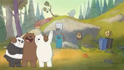 squidbles:  Another new pic of We Bare Bears. Really love the look of the show, has a very charming “storybook” vibe to them!  This looks so cute, I love bears so much