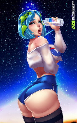 coronalview:  Another Earth-chan by respective   Artist: patreon.com/lorddominik