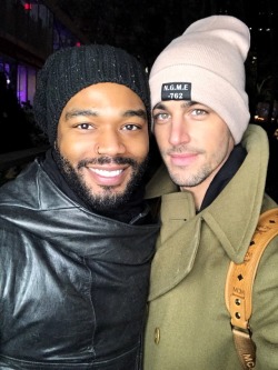 intergaycial:  Talk about your bicoastal power couple! Grasan Kingsberry (left) is an Emmy winner, a Broadway stage veteran (“The Color Purple,” “Motown the Musical,” “Aida”) and TV and film actor (“I Am Legend,” “Smash”). Kyle Kleiboeker