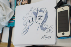 bakpony:  JJ’s sketches from Gala Con 2013. Part  1/5.  My good friend Bak took photos of all my Pics! Here they are!