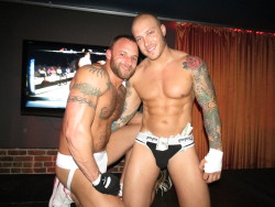 wehonights:  Cybersocket Man of the Year Derek Parker and Mega GoGo stud Dick Day in West Hollywood 