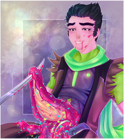 angry-moth-noises:    Some vent art with Genji Shimada. if you like it please reblog  