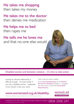 Stophatingyourbody:  Disabled Women And Domestic Violence - It’s Time To Take Action.