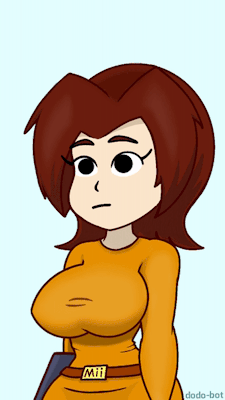 dodo-bot:  Mii Gunner showing her tits after losing a bet. hope you like and have fun! :)