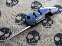 ru-titley-knives:  Lansky Blade Medic .On test for the folks over at Survival Depot , Ive been using this very well thought out field sharpener for the last week , more on that to follow .   Ive been using Lansky bench sharpening system for about 14