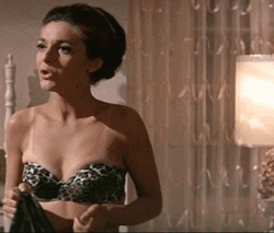 Anne Bancroft back in 1967 in The Graduate. One of the fist MILFs. Not quite sure if all of this was in the film.