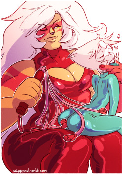 sniggysmut:  Jaspearl with a rose flogger and some latex outfits.  This was a Patreon request.            