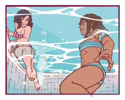 artsypencil: Team Korra Visits the Pool   You can check out my FB for a bit of new content at https://www.facebook.com/artsypencil/ Or Twitter at https://twitter.com/Artsypencil Keep reading 
