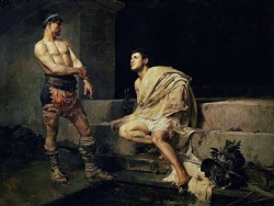 Gladiators after the Fight. 1882. Jose Moreno Carbonero. Spanish 1860-1942s